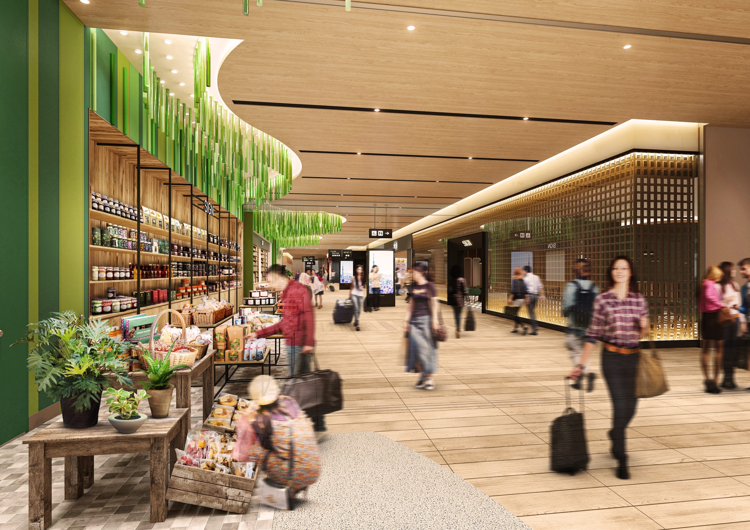 拡張予定の国際線新商業エリアのイメージ