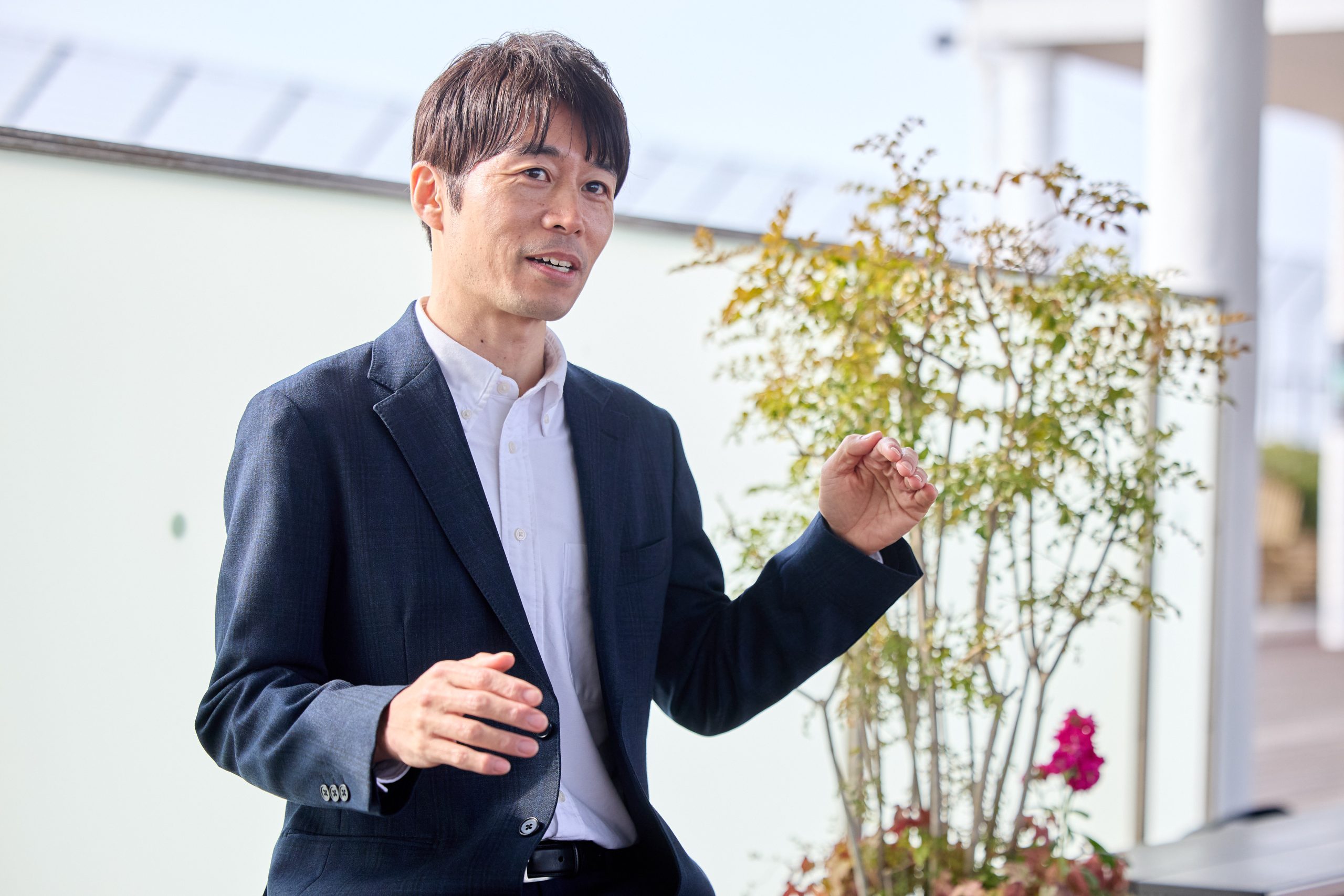 神戸空港20周年について語るW.Nさん／Mr W.N. discusses Kobe Airport's 20th anniversary