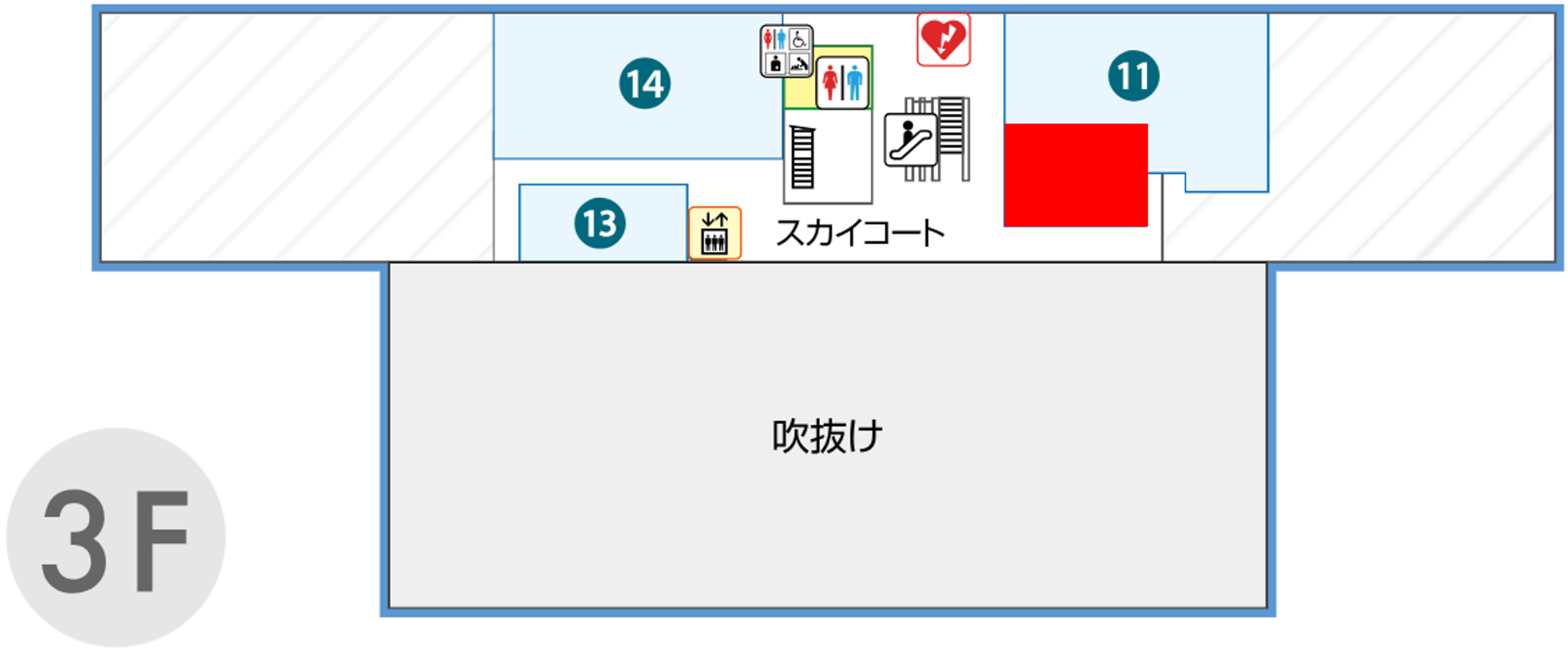 フロアマップの画像 / Floor map of the third floor of Terminal 1