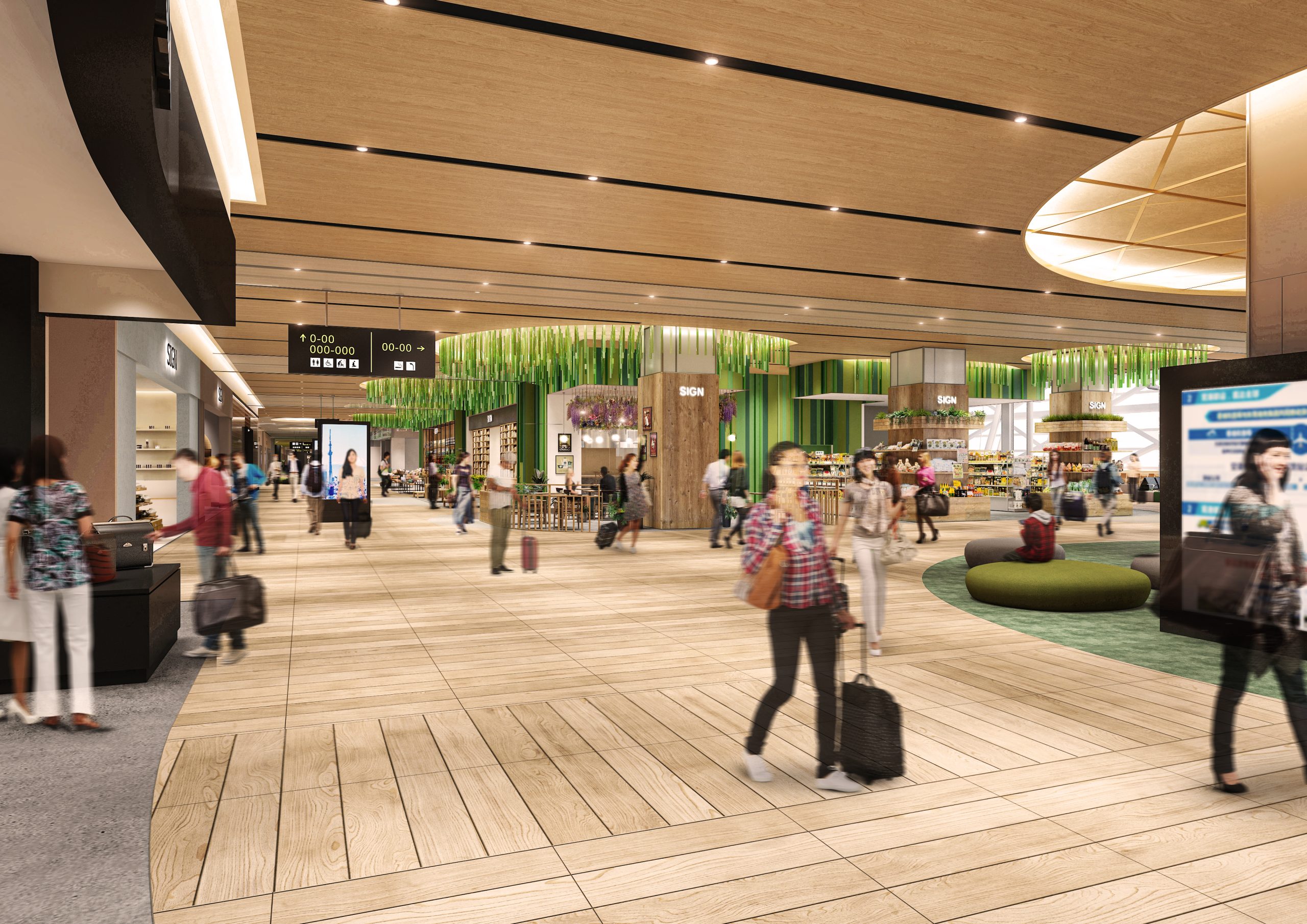 拡張予定の国際線新商業エリアのイメージ